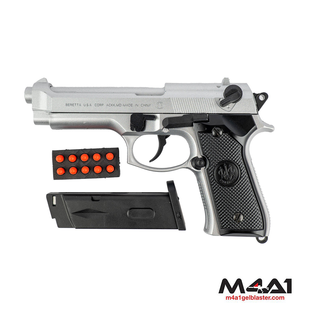 GTW Beretta Silver Manual Gel Blaster Pistol