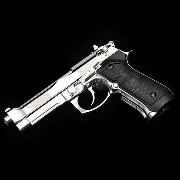 Double Bell - Beretta M92 (silver) Green Gas Blowback Gel Blaster
