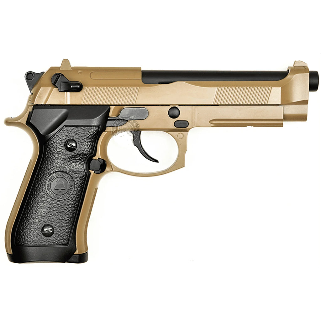 Double Bell - Beretta M92 (SAND) Green Gas Blowback Gel Blaster