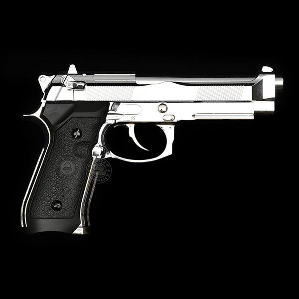 Double Bell - Beretta M92 (silver) Green Gas Blowback Gel Blaster