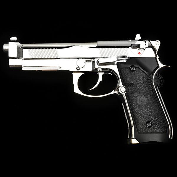 Double Bell - Beretta M92 (silver) Green Gas Blowback Gel Blaster