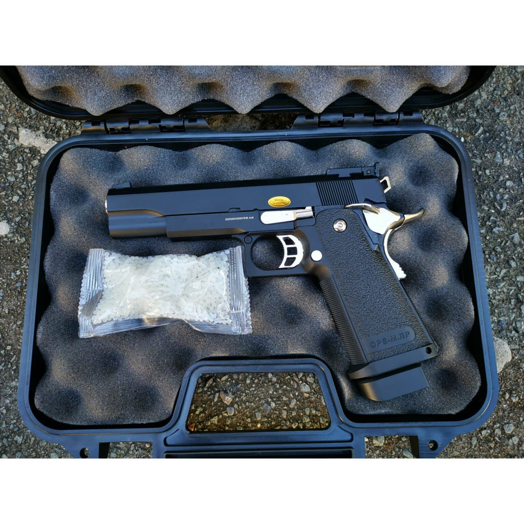 Golden Eagle - 2011 Hi-Capa 5.1 (Black) Green Gas Blowback Gel Blaster