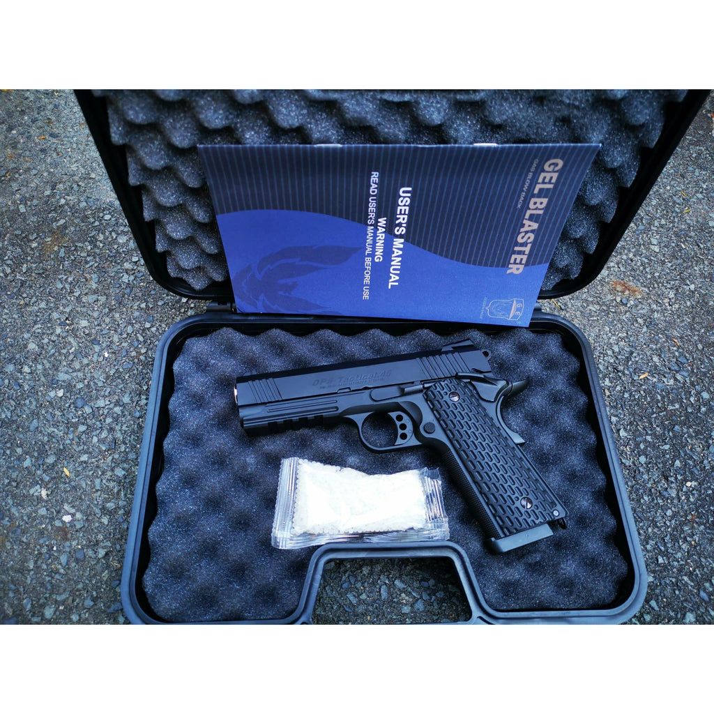 Golden Eagle - 2011 OPS Tactical .45 (Black) Green Gas Blowback Gel Blaster