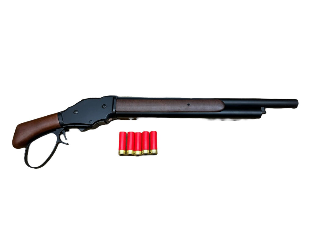 Golden Eagle - 1887 Standard Wild Lever Action Shotgun (Real Wood) Green Gas Gel Blaster