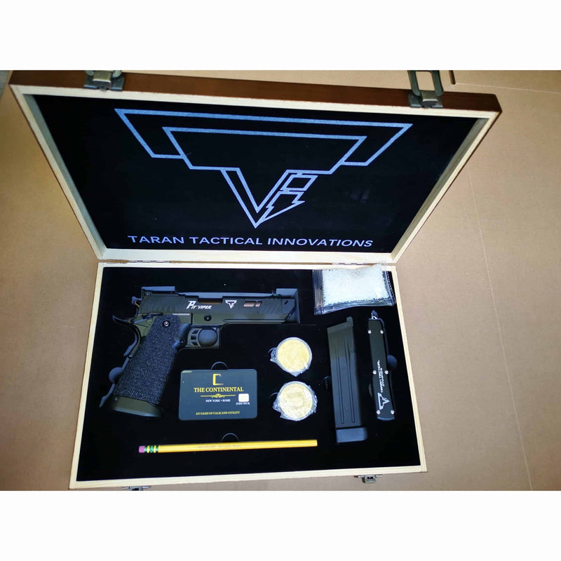 Golden Eagle - John Wick PIT VIPER (Wood Case) Green Gas Blowback Gel Blaster