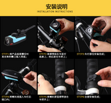 Bike Headlight Touch Horn Light USB Charging Electric Horn
