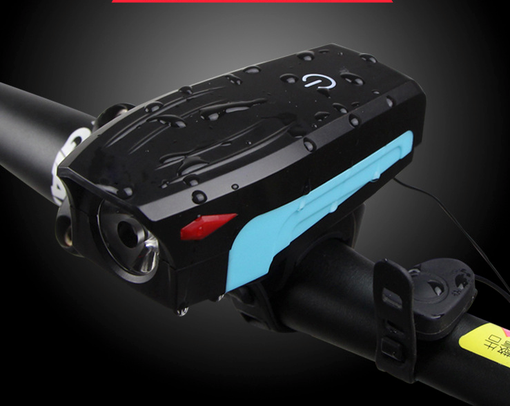 Bike Headlight Touch Horn Light USB Charging Electric Horn