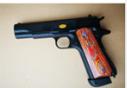 Real Wood Multi-Color Wood Texture Pistol Grip Set For GE 1911 V10 Gas Blowback Pistols With A Set Screw