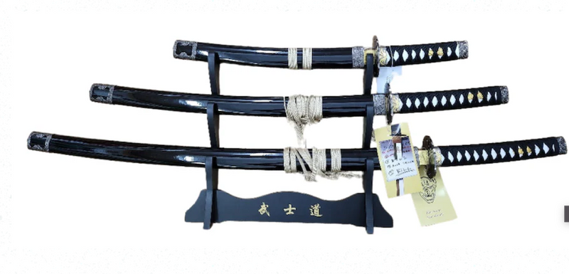KILL BILL TRIPLE SWORD SET WITH STAND