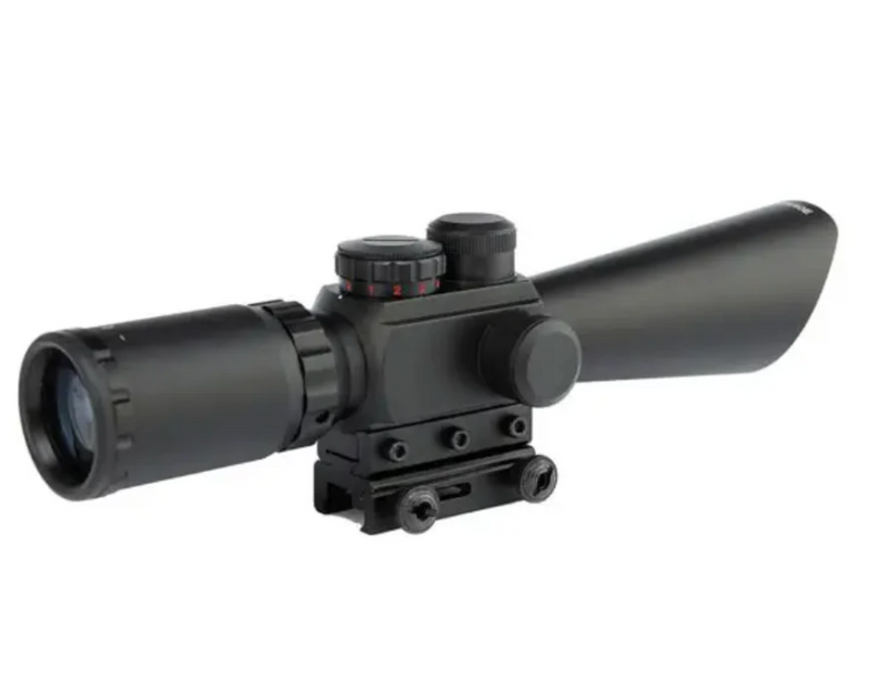 3.5-10X40 RIFLE SCOPE WITH RED LASER