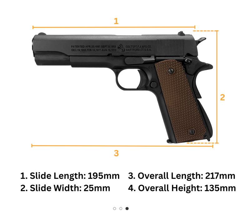 E&C Colt 1911 Gas Blowback Gel Blaster Pistol