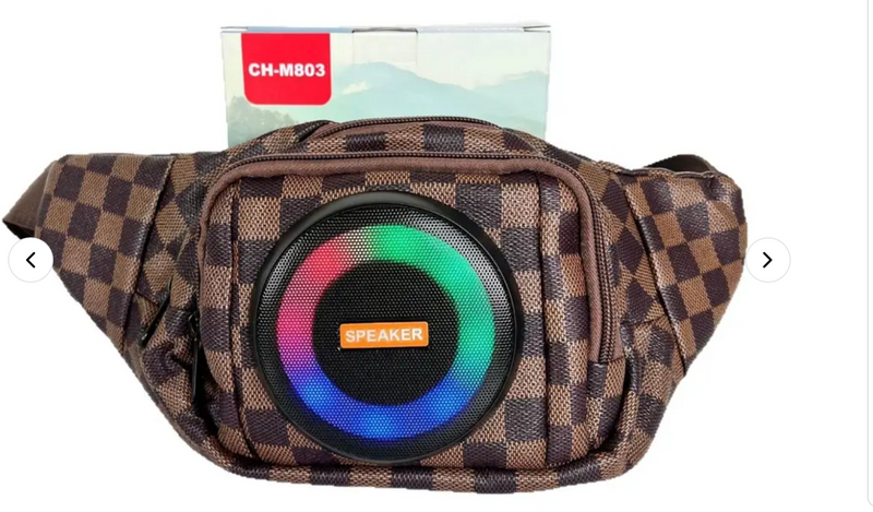 Bluetooth Speaker Rechargeable Waterproof Speaker Bag with Led Light