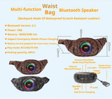 Bluetooth Speaker Rechargeable Waterproof Speaker Bag with Led Light