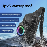 Bluetooth Speaker Rechargeable Waterproof Speaker Bag with Led Light