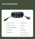 Bluetooth Speaker Rechargeable Waterproof Speaker Bag with Led Light