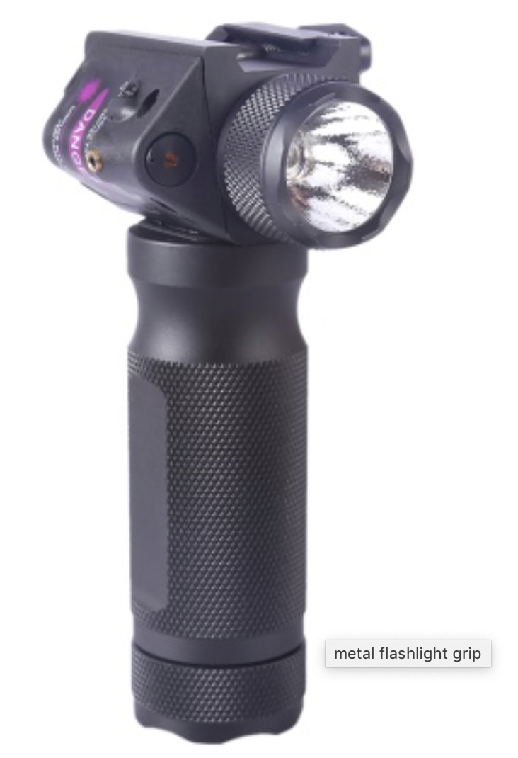 METAL RED DOT LASER/ FLASHLIGHT GRIP FOR 21MM RAIL ‚Äì BLACK