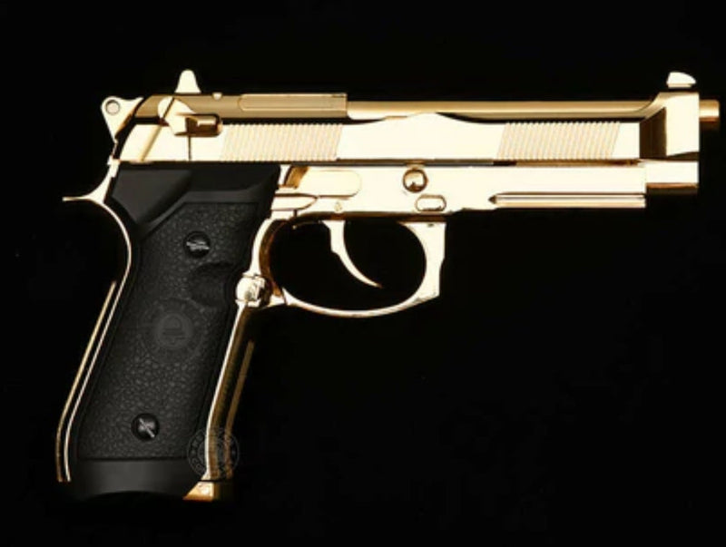 Double Bell - Beretta M92 (GOLD) Green Gas Blowback Gel Blaster
