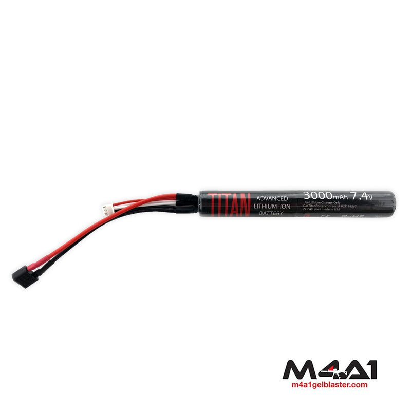 TITAN 3000 mAh 7.4v Stick T-Plug Deans Battery (1145)