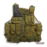 Tactical Mesh Vest Green w/zip front